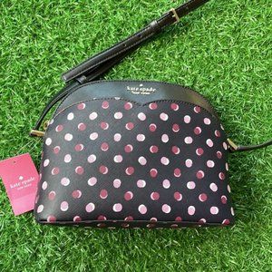 Kate Spade Payton Dome Crossbody with Fiesta Dot Black Multi